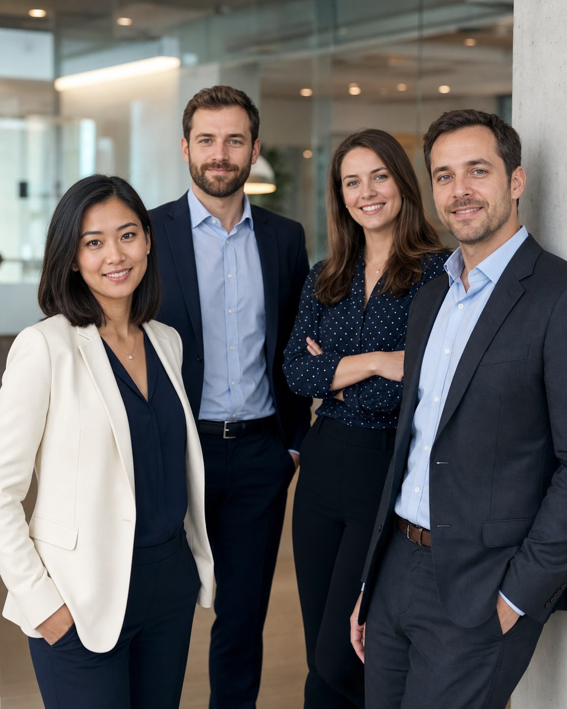 Consistent company-style team headshots